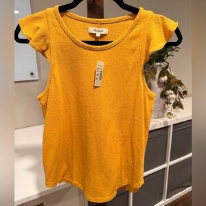 Madewell NWT ruffle top XS